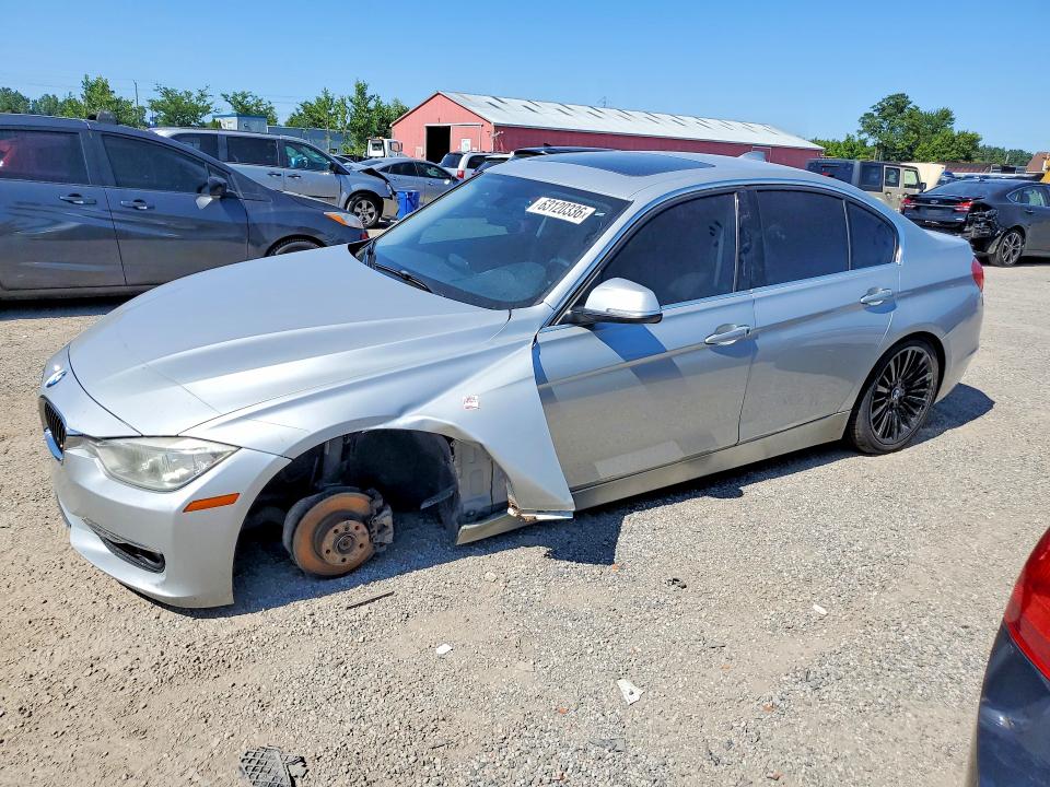 2013 BMW 3 series VIN WBA3B3C56DJ976863 COPART salvage auction — UNDERCARRIAGE, ON - PERMIT NO BRAND - UNFIT, sold $1,450 on 2026-08-13 (photo 1)