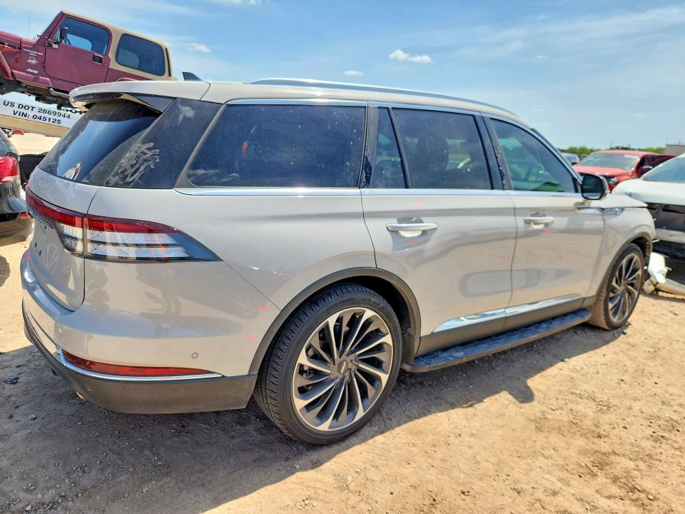 2022 Lincoln Aviator VIN 5LM5J7WC9NGL12015 COPART salvage auction — FRONT END, Tx - Salvage Vehicle Title, sold $9,100 on 2026-09-10 (photo 3)
