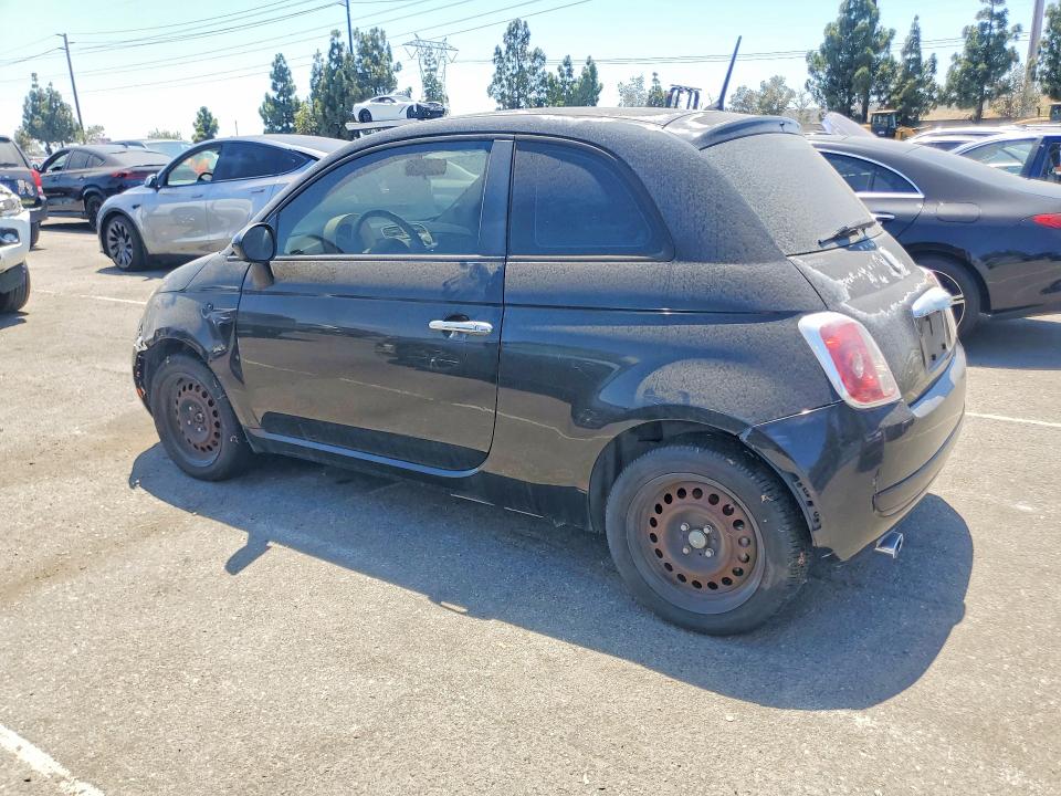 2012 Fiat 500 VIN 3C3CFFAR6CT314002 COPART salvage auction — MECHANICAL, Ca - Salvage Certificate, sold $225 on 2026-08-18 (photo 2)