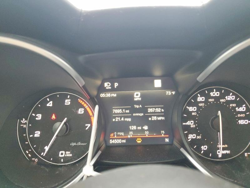 2022 Alfa romeo Stelvio VIN ZASPAKBN1N7D33801 COPART salvage auction — ROOF, Pa - Certificate Of Salvage, sold $5,700 on 2026-07-15 (photo 9)