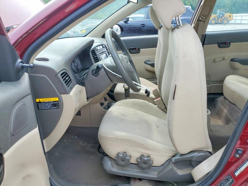 2008 Hyundai Accent VIN KMHCN46C68U259454 COPART salvage auction — NORMAL WEAR, ME - CERTIFICATE OF TITLE, sold $300 on 2026-07-15 (photo 7)