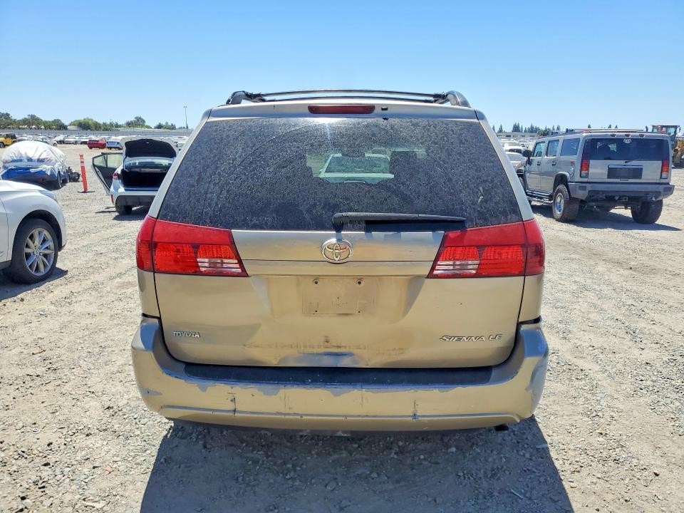 2004 Toyota Sienna VIN 5TDZA23C24S106636 COPART salvage auction — REAR END, CA - SALVAGE CERTIFICATE, sold $400 on 2026-07-28 (photo 6)