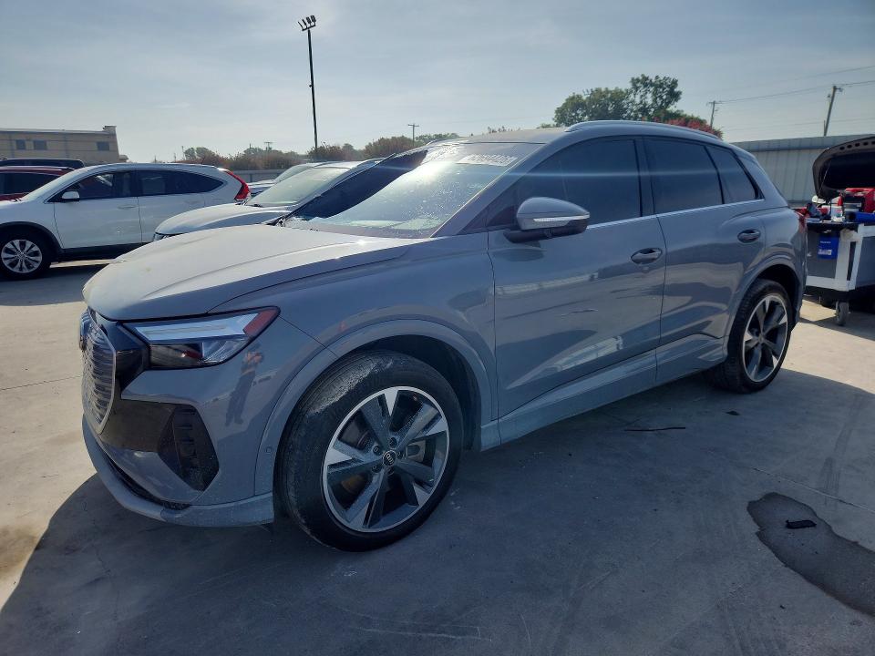 2022 Audi Q4 e-tron VIN WA1H2BFZ8NP053407 COPART salvage auction — FRONT END, Tx - Salvage Vehicle Title, sold $12,300 on 2026-09-03 (photo 1)