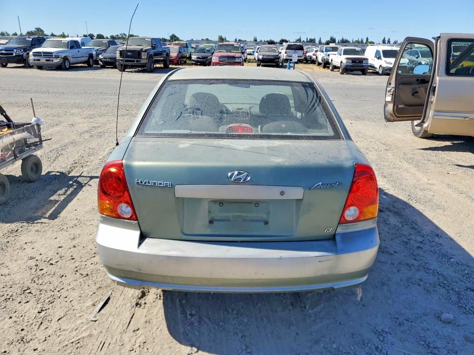 2003 Hyundai Accent VIN KMHCG45C73U457867 COPART salvage auction — FRONT END, Ca - Dis/Dlr/Exp Only Clean Title, sold $150 on 2026-07-30 (photo 6)