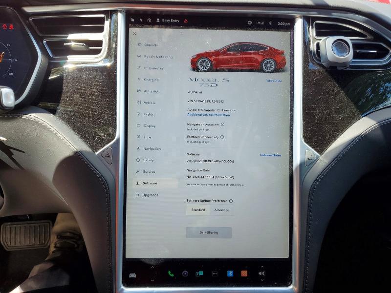 2018 Tesla Model s VIN 5YJSA1E29JF240012 COPART salvage auction — FRONT END, Wa - Bill Of Sale, sold $7,000 on 2026-09-02 (photo 9)