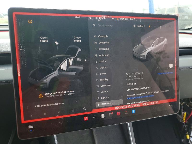 2026 Tesla Model y VIN 7SAYGDEE8TF343108 COPART salvage auction — SIDE, Ca - Salvage Certificate, sold $35 on 2026-07-21 (photo 9)