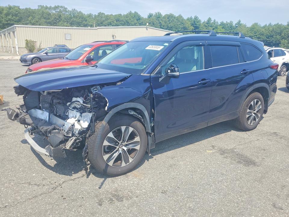 2021 Toyota Highlander VIN 5TDGZRBH1MS116564 COPART salvage auction — FRONT END, Ri - Salvage Certificate Of Title, sold $8,200 on 2026-07-28 (photo 1)
