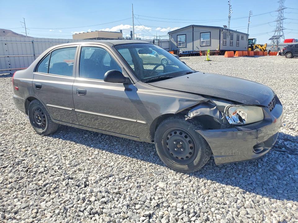 2002 Hyundai Accent VIN KMHCG45C92U395418 COPART salvage auction — FRONT END, Nv - Salvage Title, sold $500 on 2026-07-27 (photo 4)