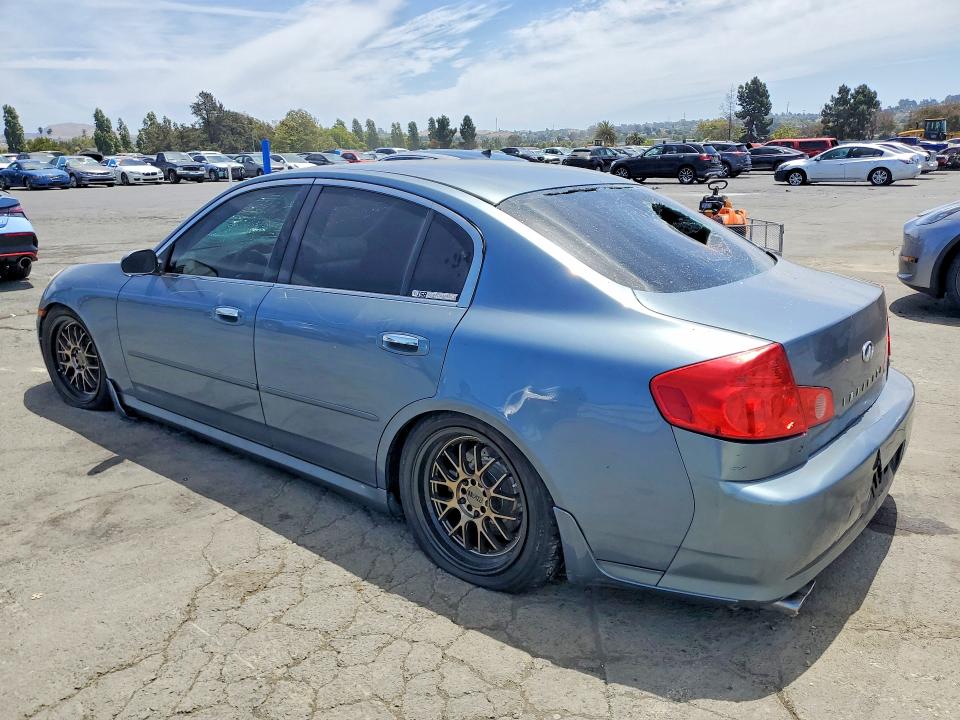 2006 Infiniti G35 VIN JNKCV51E86M522168 COPART salvage auction — VANDALISM, Ca - Salvage Certificate, sold $450 on 2026-07-31 (photo 2)
