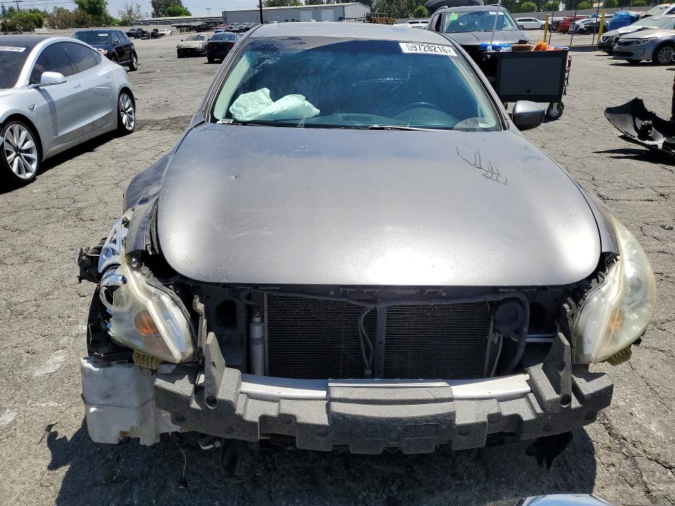 2013 Infiniti G VIN JN1CV6AP8DM304286 COPART salvage auction — FRONT END, Ca - Salvage Certificate, sold $550 on 2026-07-30 (photo 5)