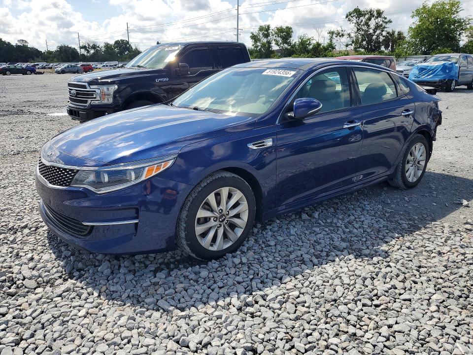 2016 Kia Optima VIN 5XXGU4L39GG010941 COPART salvage auction — REAR END, Fl - Cert Of Title Slvg Rebuildable, sold $1,200 on 2026-07-14 (photo 1)