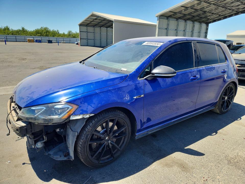 2019 Volkswagen Golf r VIN WVWWA7AU3KW160083 COPART salvage auction — FRONT END, Ca - Salvage Certificate, sold $6,500 on 2026-08-10 (photo 1)