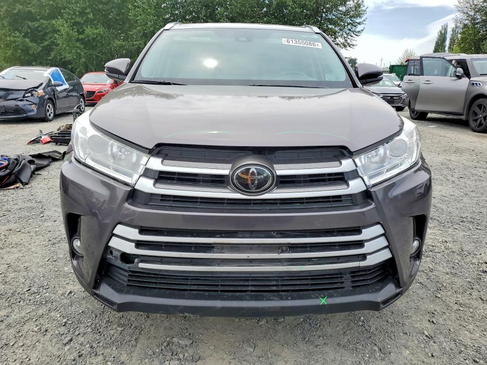 2018 Toyota Highlander VIN 5TDJZRFH8JS552971 COPART salvage auction — REAR END, WA - BILL OF SALE, sold $9,300 on 2026-07-27 (photo 5)