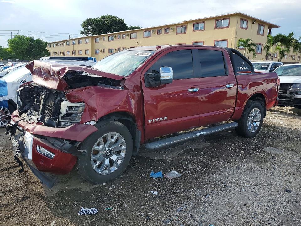 2021 Nissan TITAN VIN 1N6AA1ED6MN501256 COPART salvage auction — FRONT END, Fl - Cert Of Title Slvg Rebuildable, sold $7,900 on 2026-07-27 (photo 1)