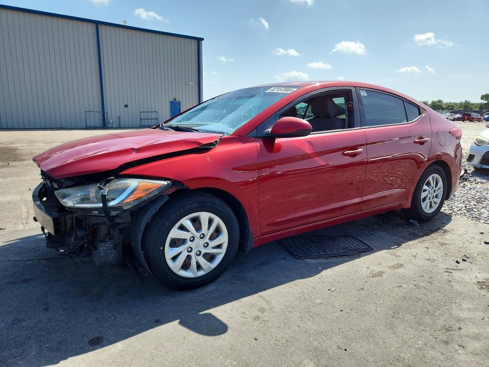 2017 Hyundai Elantra VIN KMHD74LF1HU384083 COPART salvage auction — FRONT END, FL - CERTIFICATE OF TITLE, sold $1,350 on 2026-07-27 (photo 1)