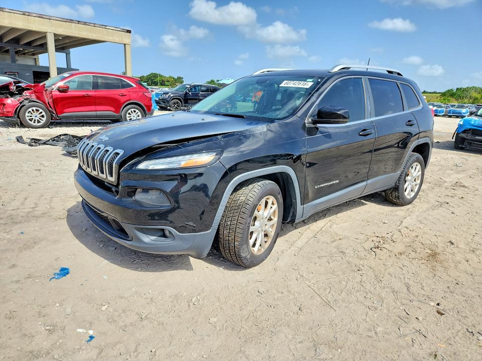2017 Jeep Cherokee VIN 1C4PJLCB1HW613523 COPART salvage auction — FRONT END, Fl - Cert Of Title Slvg Rebuildable, sold $1,950 on 2026-07-30 (photo 1)