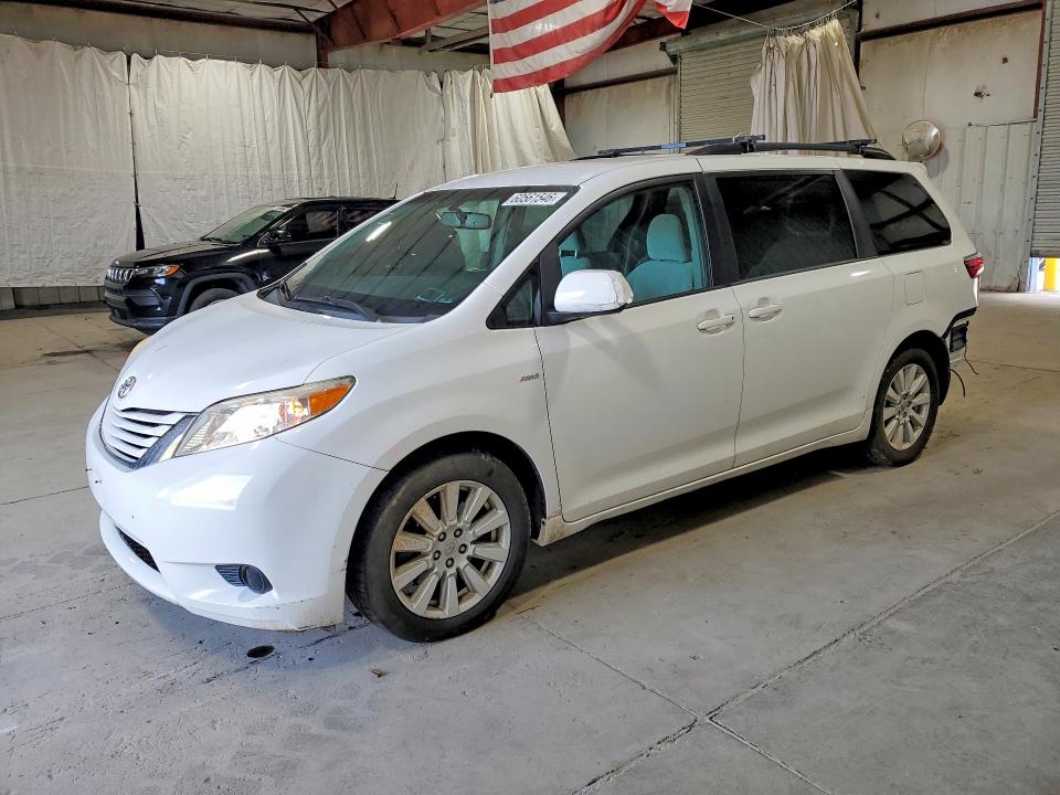 2017 Toyota Sienna VIN 5TDJZ3DCXHS167295 COPART salvage auction — REAR END, Ny - Mv-907A Salvage Certificate, sold $6,600 on 2026-07-27 (photo 1)