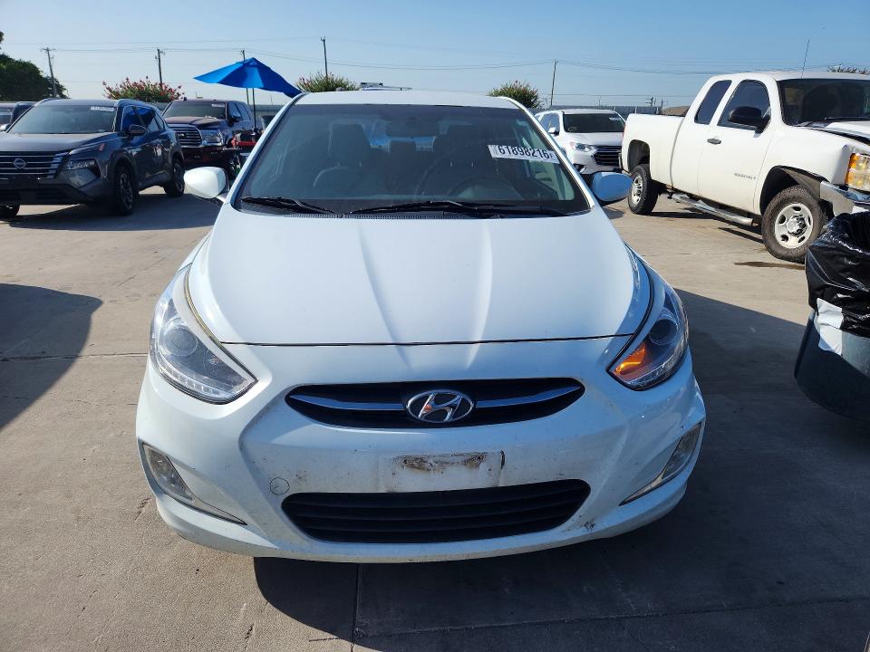 2015 Hyundai Accent VIN KMHCU4AE6FU822138 COPART salvage auction — MECHANICAL, Tx - Salvage Vehicle Title, sold $325 on 2026-07-30 (photo 5)