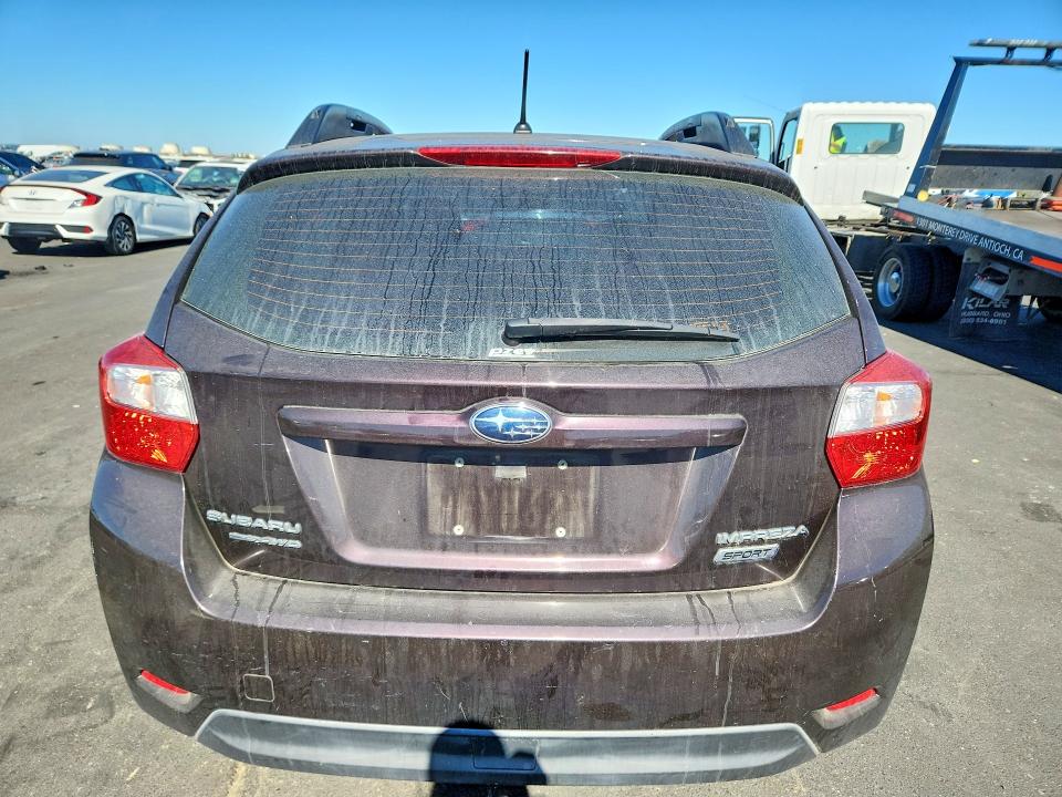 2013 Subaru Impreza VIN JF1GPAL61D1869759 COPART salvage auction — WATER/FLOOD, Ca - Salvage Certificate, sold $1,200 on 2026-07-24 (photo 6)