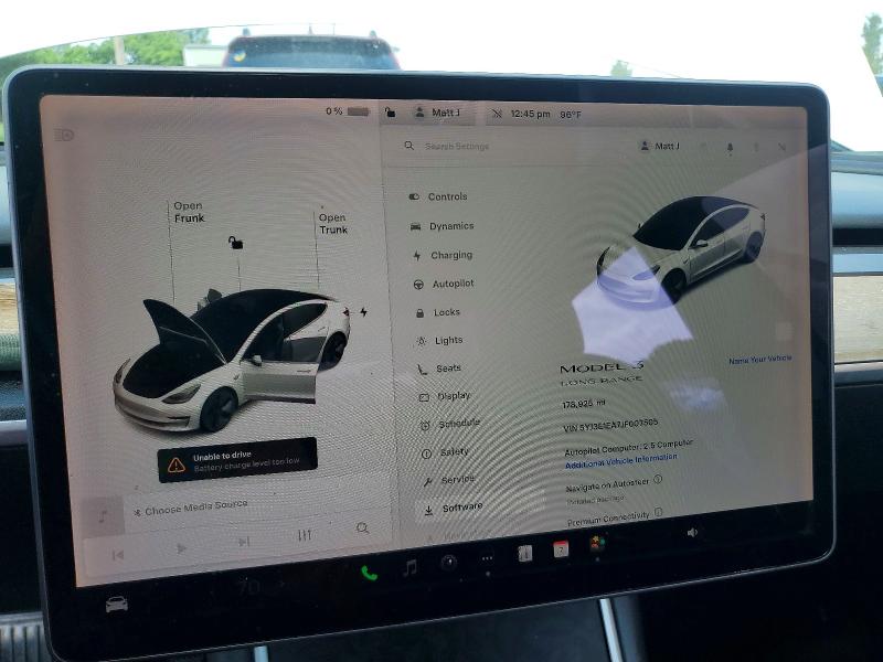 2018 Tesla Model 3 VIN 5YJ3E1EA7JF007505 COPART salvage auction — REAR END, Fl - Certificate Of Title, sold $4,450 on 2026-07-27 (photo 9)