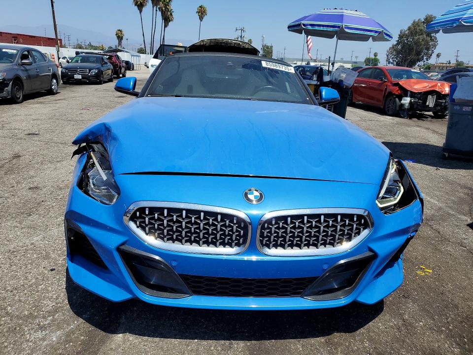 2020 BMW Z4 VIN WBAHF3C06LWW54031 COPART salvage auction — FRONT END, Ca - Salvage Certificate, sold $12,000 on 2026-07-24 (photo 5)