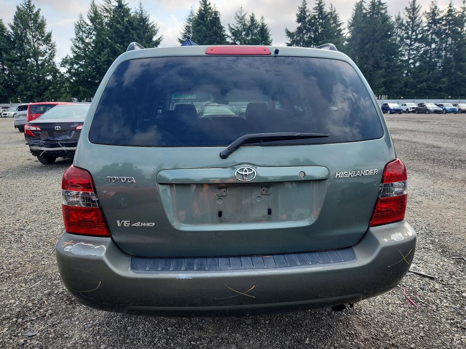 2006 Toyota Highlander VIN JTEEP21A260159370 COPART salvage auction — FRONT END, WA - BILL OF SALE, sold $600 on 2026-07-31 (photo 6)