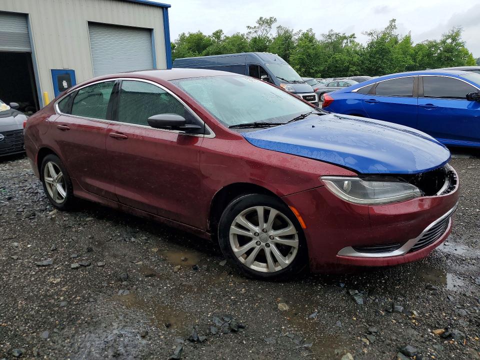 2016 Chrysler 200 VIN 1C3CCCAB2GN166611 COPART salvage auction — FRONT END, VA - CERTIFICATE OF TITLE, sold $200 on 2026-07-28 (photo 4)