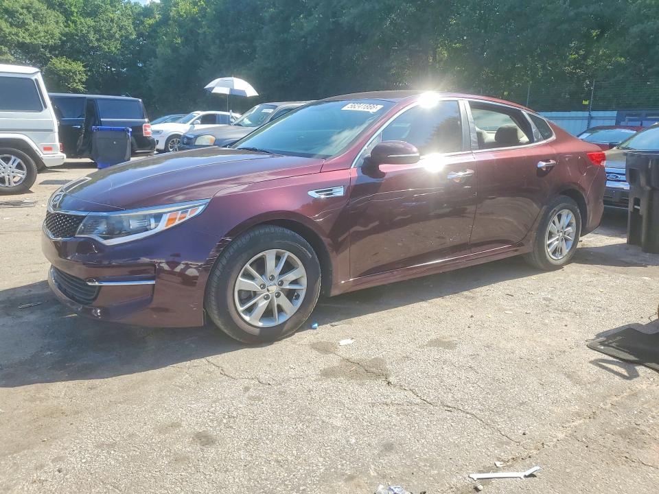2018 Kia Optima VIN 5XXGT4L34JG233317 COPART salvage auction — VANDALISM, Ga - Cert Of Title-Salvage, sold $900 on 2026-07-24 (photo 1)