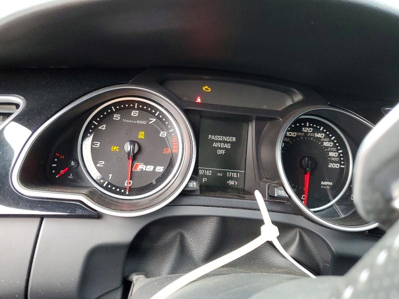 2013 Audi Rs5 VIN WUAC6AFR0DA901346 COPART salvage auction — MECHANICAL, Co - Salvage Title, sold $3,600 on 2026-08-18 (photo 9)