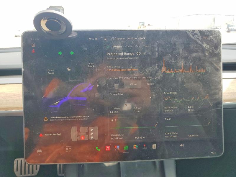 2022 Tesla Model 3 VIN 5YJ3E1ECXNF296385 COPART salvage auction — FRONT END, Az - Cert Of Title - Salvage, sold $7,000 on 2026-07-30 (photo 9)