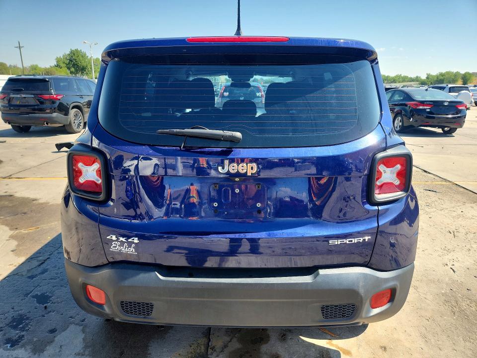2017 Jeep Renegade VIN ZACCJBAB2HPG16021 COPART salvage auction — HAIL, Co - Certificate Of Title, sold $5,600 on 2026-08-17 (photo 6)