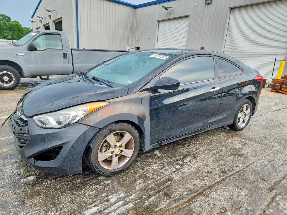2013 Hyundai Elantra VIN KMHDH6AE2DU009381 COPART salvage auction — FRONT END, MO - CERT OF TITLE-PRIOR SALVAGE, sold $400 on 2026-07-27 (photo 1)