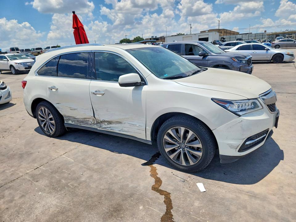 2016 Acura Mdx VIN 5FRYD3H49GB012447 COPART salvage auction — SIDE, Tx - Salvage Vehicle Title, sold $3,750 on 2026-08-03 (photo 4)