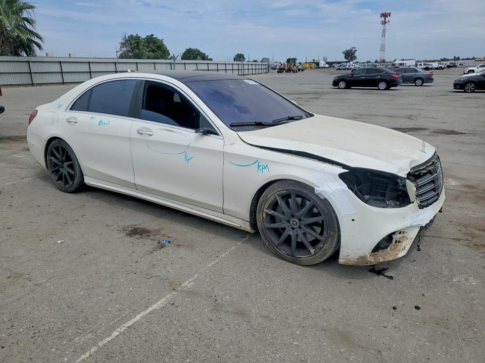 2018 Mercedes-benz S-klasse VIN WDDUG8DB8JA410392 COPART salvage auction — FRONT END, Ca - Salvage Certificate, sold $9,200 on 2026-08-14 (photo 4)