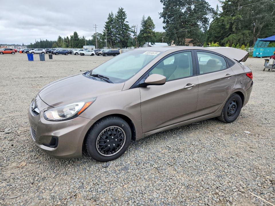 2014 Hyundai Accent VIN KMHCT4AE5EU708195 COPART salvage auction — REAR END, Wa - Bill Of Sale, sold $525 on 2026-07-07 (photo 1)