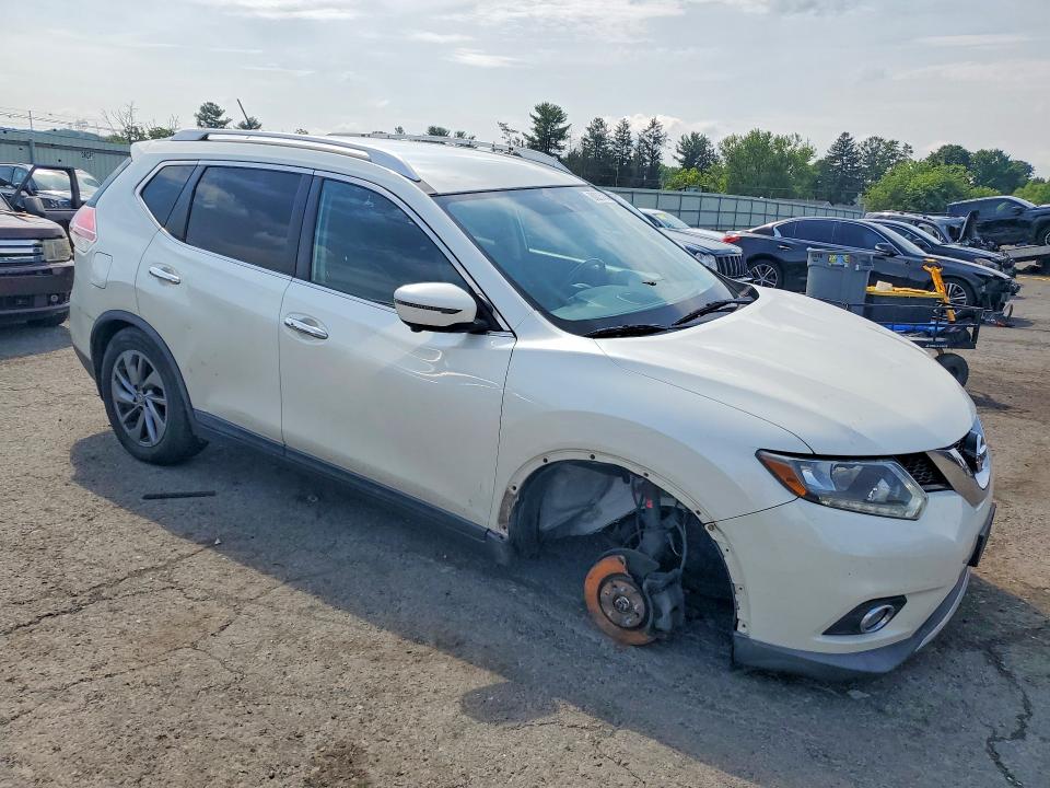 2016 Nissan Rogue VIN KNMAT2MVXGP712479 COPART salvage auction — FRONT END, Pa - Certificate Of Salvage, sold $1,750 on 2026-07-17 (photo 4)