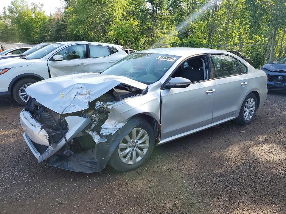 2012 Volkswagen Passat VIN 1VWAH7A32CC009877 COPART salvage auction — FRONT END, On - Permit Salvage, sold $200 on 2026-07-09 (photo 1)