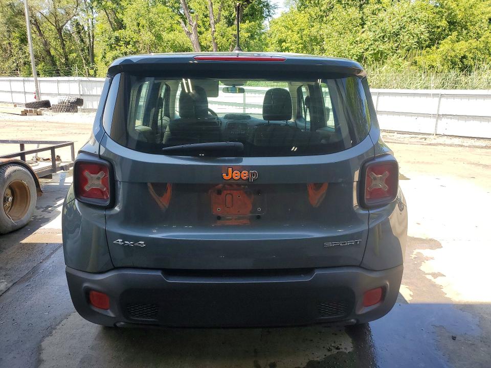 2017 Jeep Renegade VIN ZACCJBAH9HPF39278 COPART salvage auction — FRONT END, Ny - Mv-907A Salvage Certificate, sold $1,100 on 2026-08-17 (photo 6)