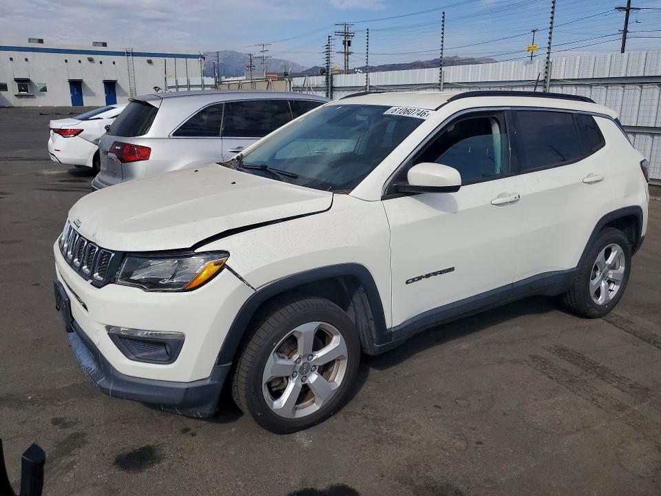 2018 Jeep Compass VIN 3C4NJDBB6JT320842 COPART salvage auction — FRONT END, CA - SALVAGE CERTIFICATE, sold $2,200 on 2026-07-29 (photo 1)