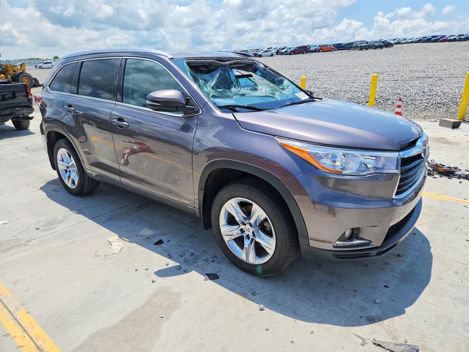 2015 Toyota Highlander VIN 5TDYKRFH0FS111877 COPART salvage auction — SIDE, Ky - Cert Of Title-Salvage, sold $6,500 on 2026-07-16 (photo 4)