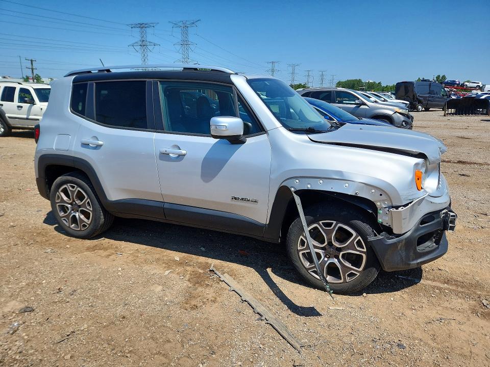 2015 Jeep Renegade VIN ZACCJBDT0FPB60200 COPART salvage auction — FRONT END, Il - Salvage Certificate, sold $1,900 on 2026-08-15 (photo 4)