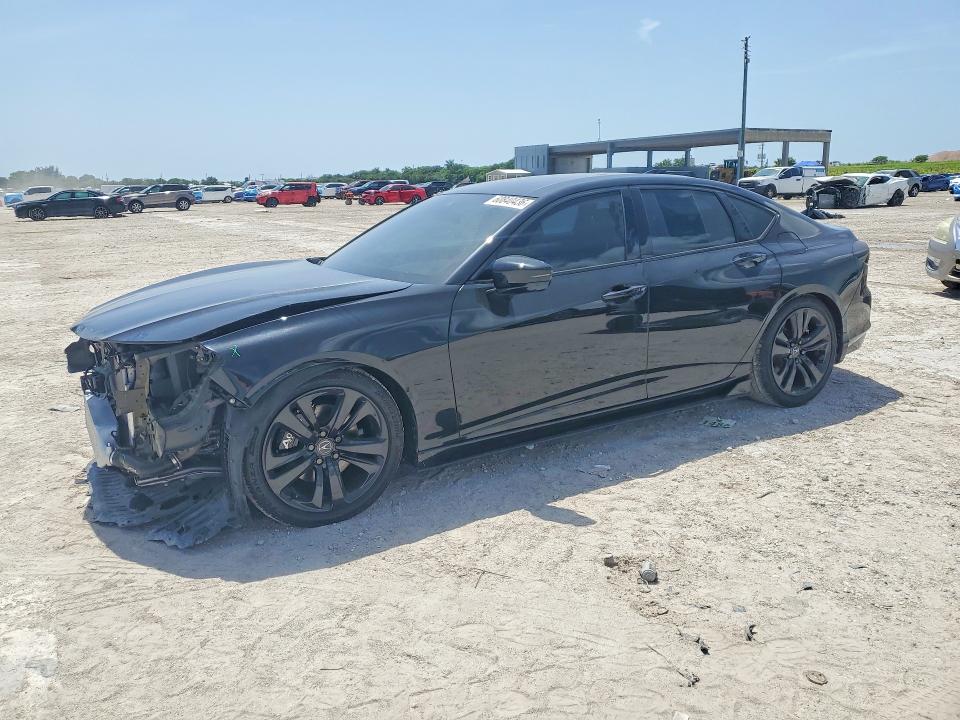 2021 Acura Tlx VIN 19UUB5F48MA007458 COPART salvage auction — FRONT END, Salvage Title, sold $9,500 on 2026-07-23 (photo 1)