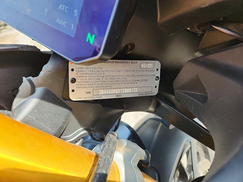 2026 Aprilia Rs VIN ZD4XGUB0XTS000132 COPART salvage auction — SIDE, Pa - Certificate Of Salvage, sold $4,100 on 2026-08-06 (photo 9)