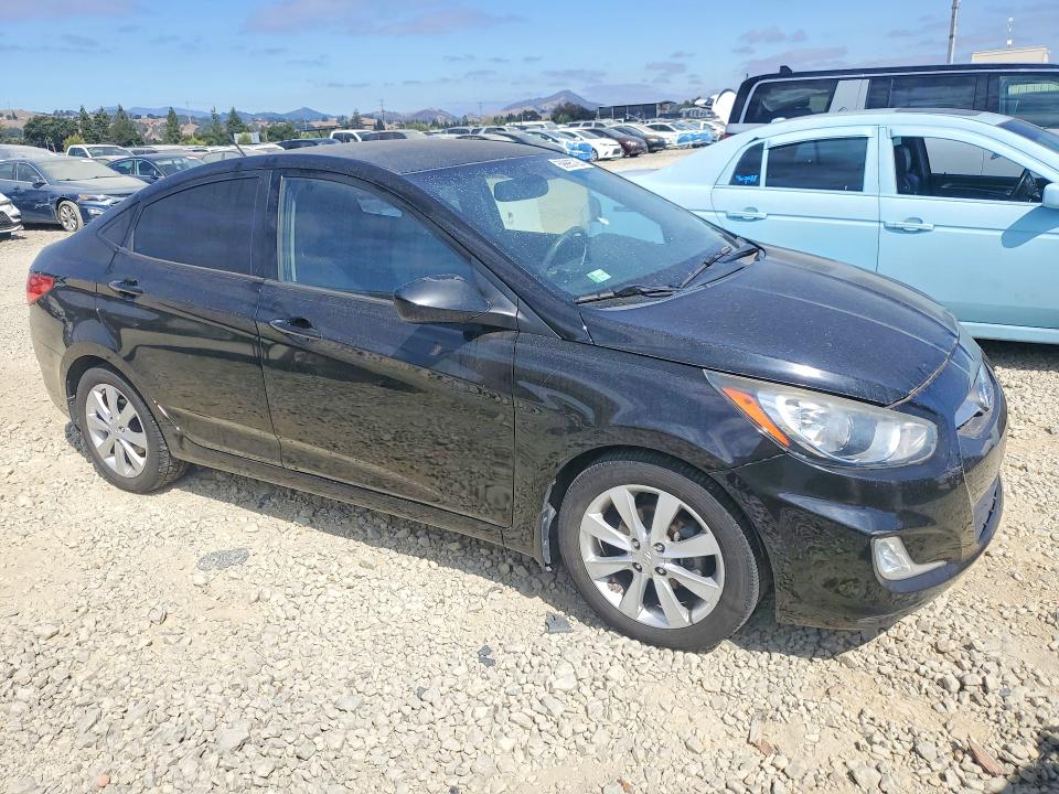 2013 Hyundai VIN KMHCU4AE1DU581263 COPART salvage auction — VANDALISM, Ca - Salvage Certificate, sold $650 on 2026-07-14 (photo 4)