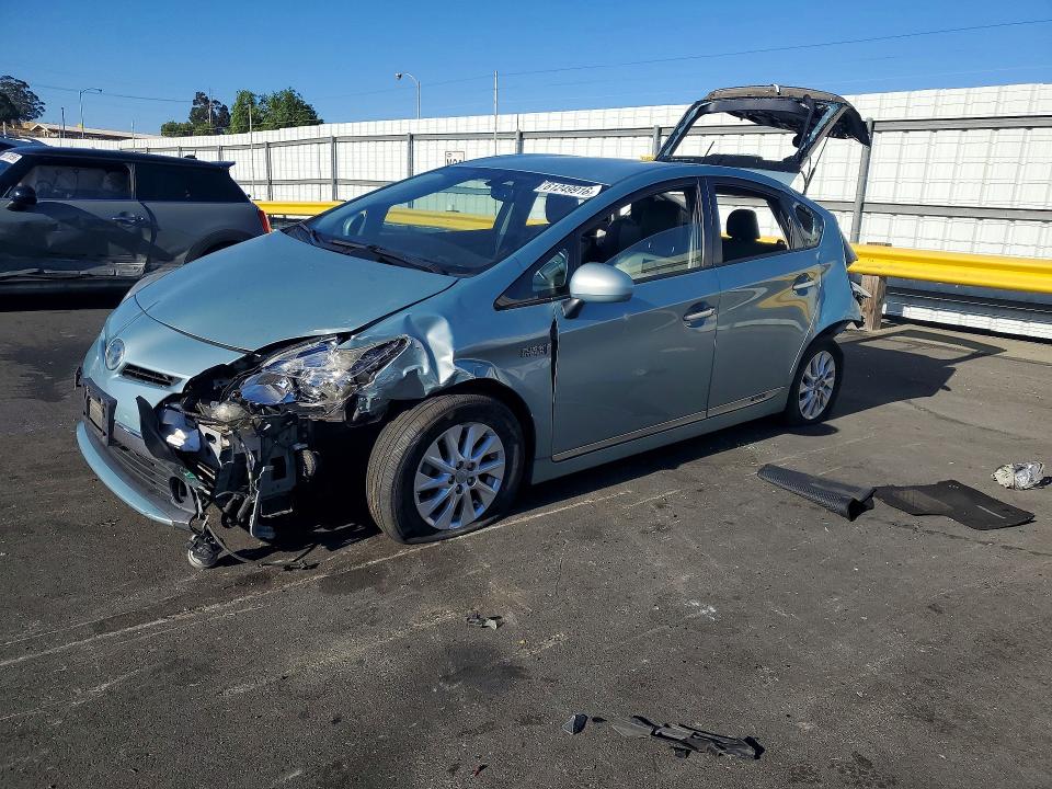 2013 Toyota Prius plug-in VIN JTDKN3DP2D3041186 COPART salvage auction — FRONT END, CA - SALVAGE CERTIFICATE, sold $60 on 2026-07-27 (photo 1)
