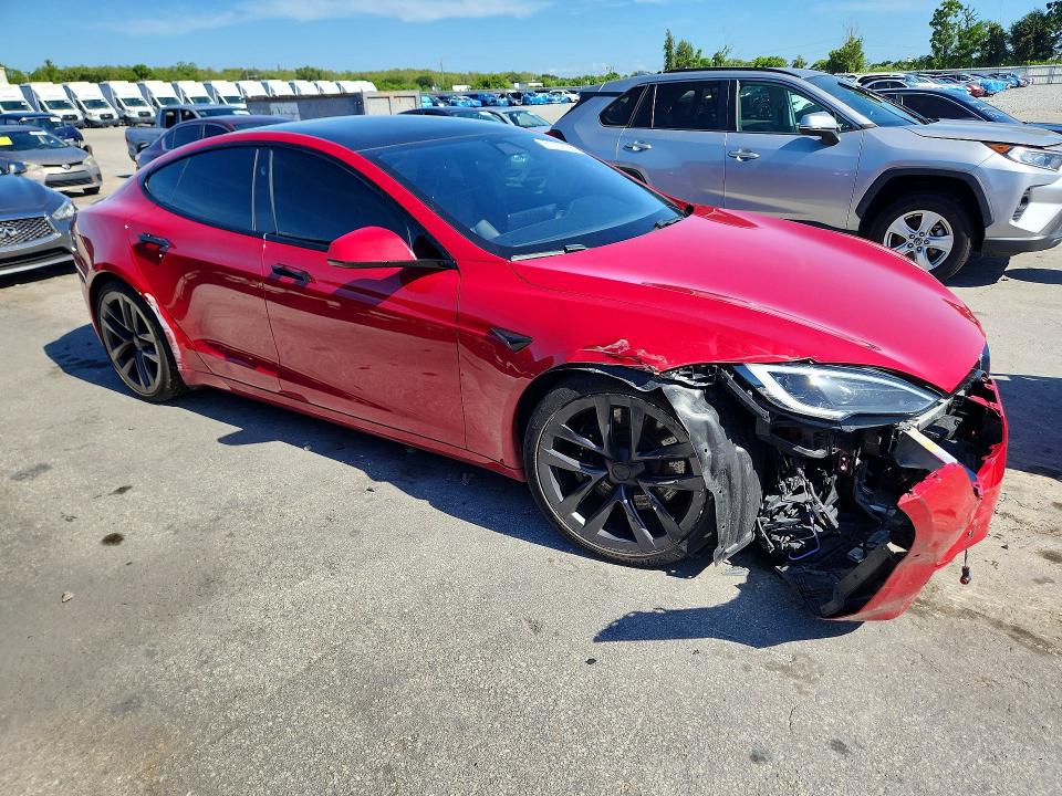 2022 Tesla Model s VIN 5YJSA1E68NF477518 COPART salvage auction — FRONT END, Fl - Cert Of Title Slvg Rebuildable, sold $20,200 on 2026-07-30 (photo 4)