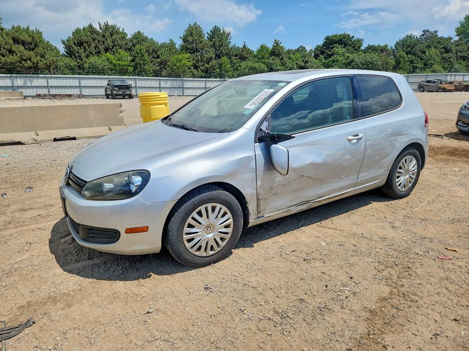 2010 Volkswagen Golf VIN WVWBB7AJ5AW262601 COPART salvage auction — SIDE, Il - Salvage Certificate, sold $825 on 2026-08-11 (photo 1)