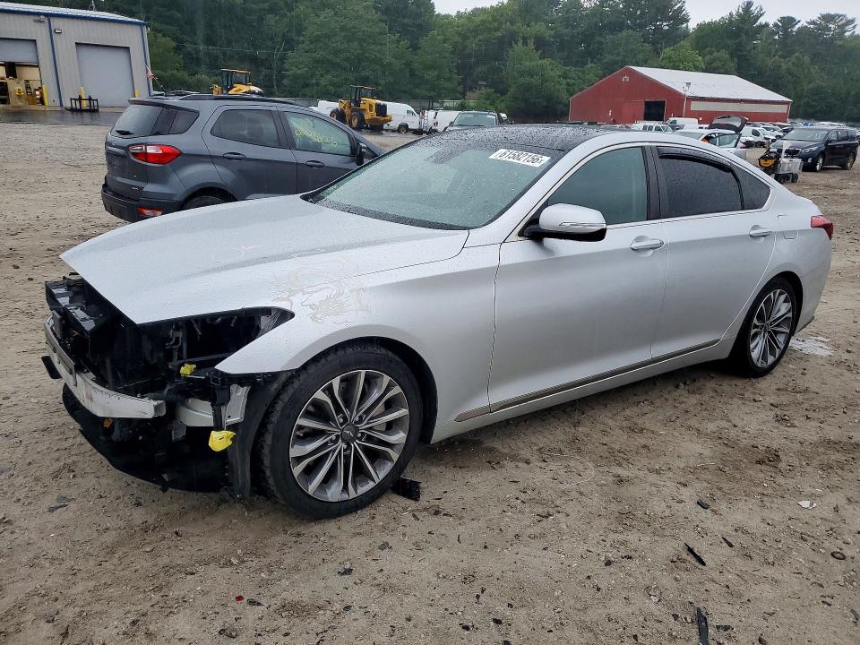 2015 Hyundai Genesis VIN KMHGN4JE5FU071306 COPART salvage auction — FRONT END, MA - CERT OF TITLE-RECONSTRCTD COLL, sold $2,600 on 2026-07-27 (photo 1)