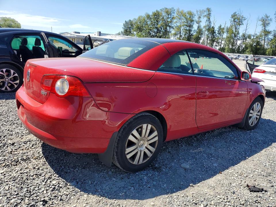 2007 Volkswagen Eos VIN WVWBA71F47V048616 COPART salvage auction — FRONT END, WA - BILL OF SALE, sold $300 on 2026-07-27 (photo 3)