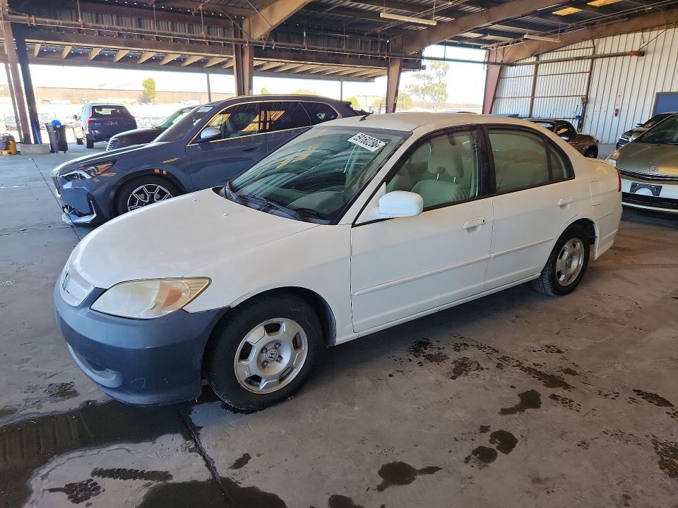2004 Honda Civic hybrid VIN JHMES96674S011375 COPART salvage auction — MINOR DENT/SCRATCHES, Ca - Dis/Dlr/Exp App For Dup Clean, sold $250 on 2026-07-20 (photo 1)
